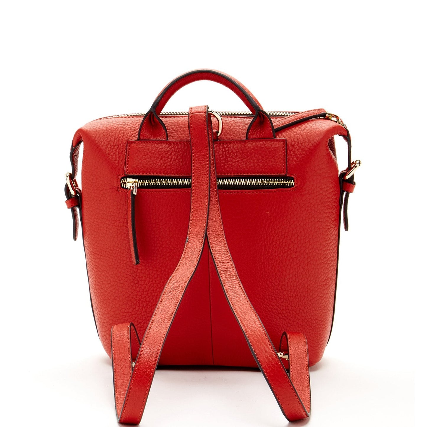 The Ashley Red Leather Backpack Purse