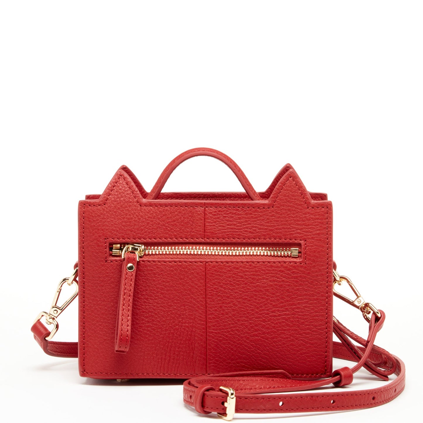 SUSU Leather Cat Bag Red Crossbody Purse Women's Handbag