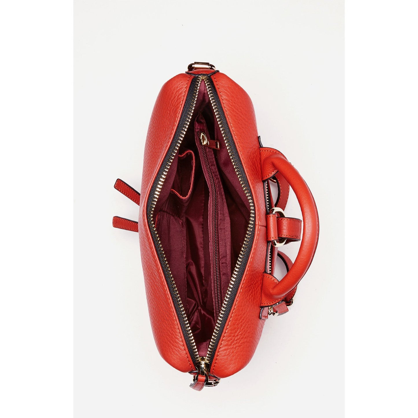 The Ashley Red Leather Backpack Purse