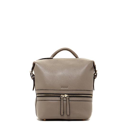 The Ashley Grey Leather Backpack