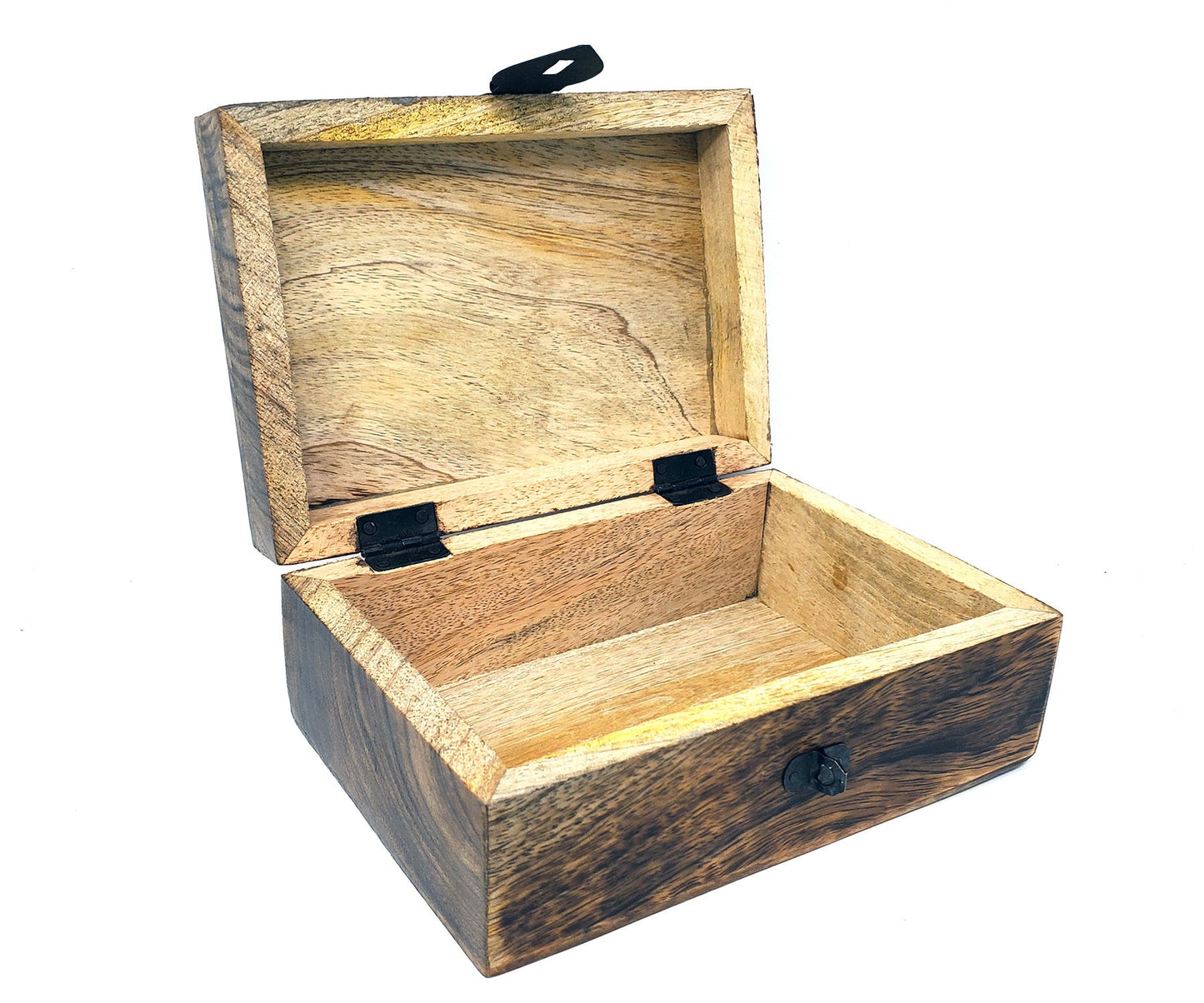 Hand Carved Wooden Box 7x7 inches