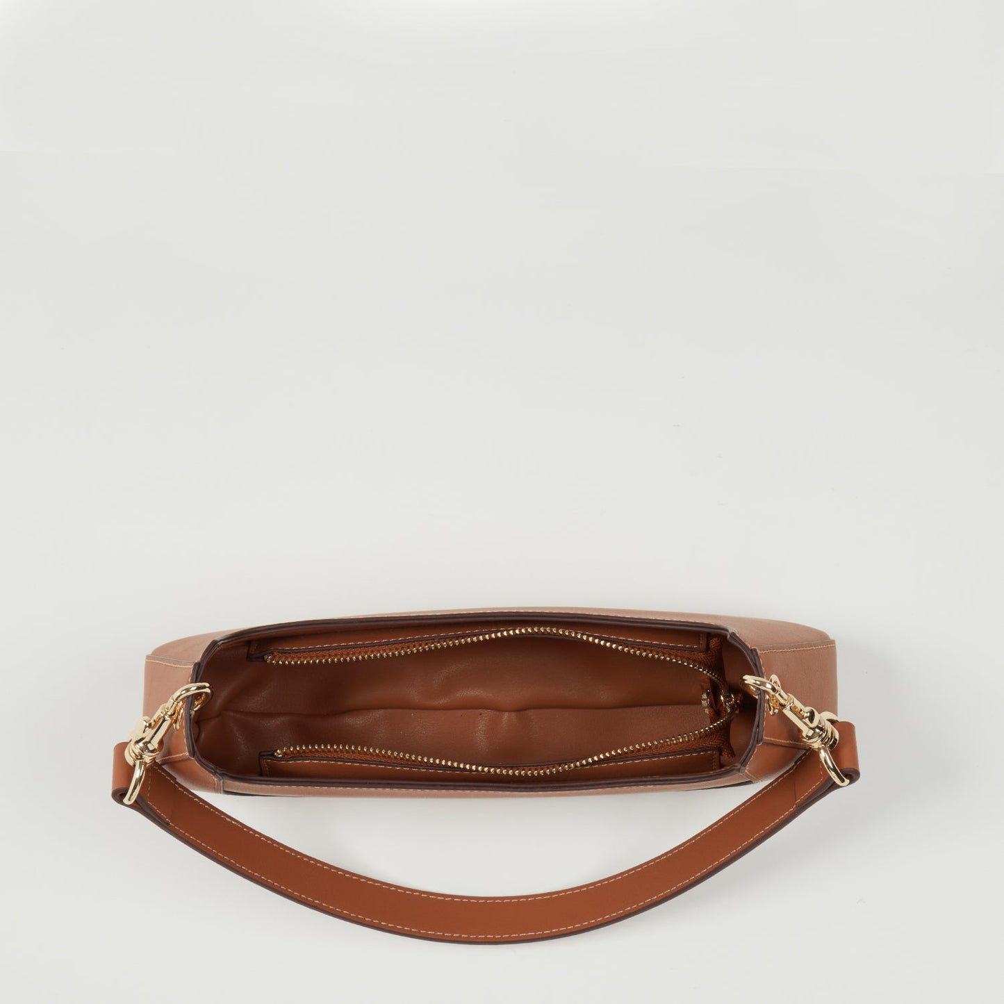 SUSU Leather Baguette Bag Brown Purse 90s Small  Shoulder Bag Y2K  Underarm Bag Trendy Handbag