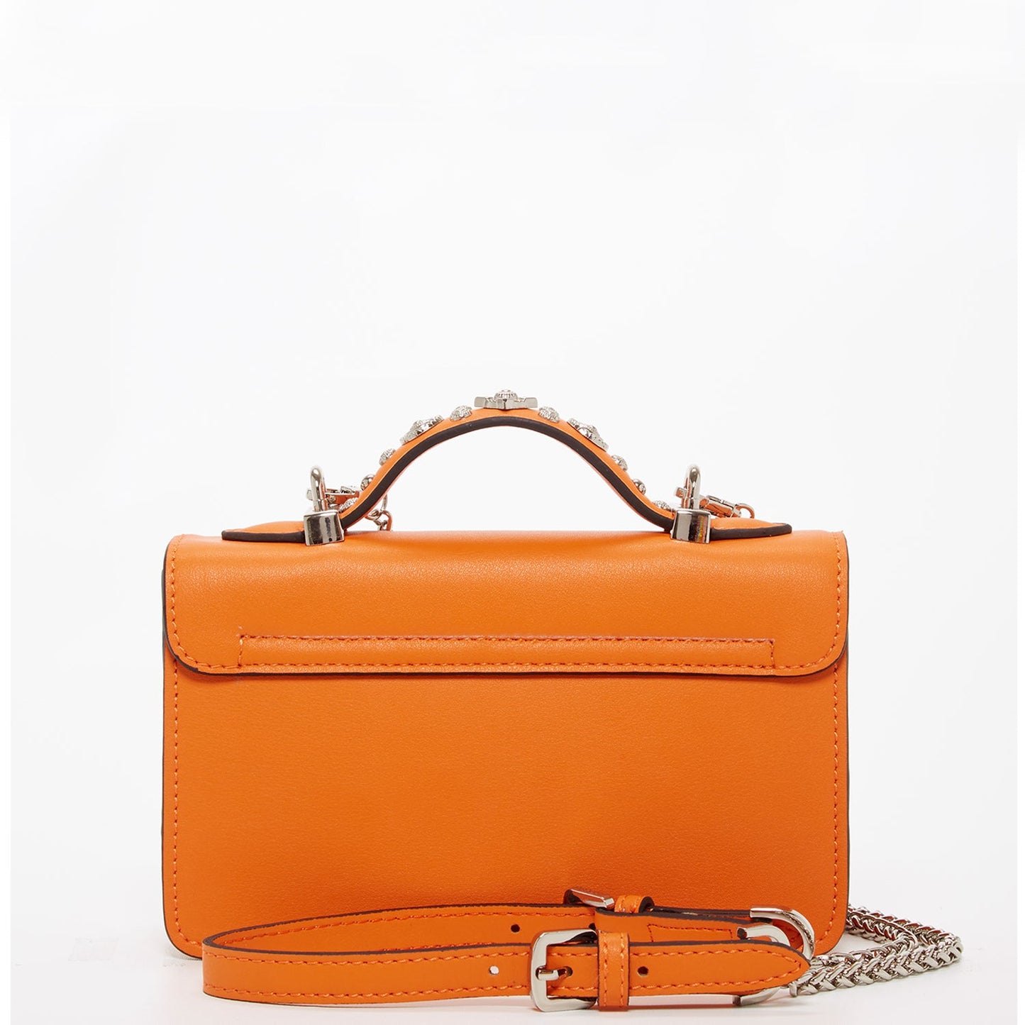 SUSU Studded Small Leather Crossbody Bag Orange Purse Cute Handbag  Women's Handbag