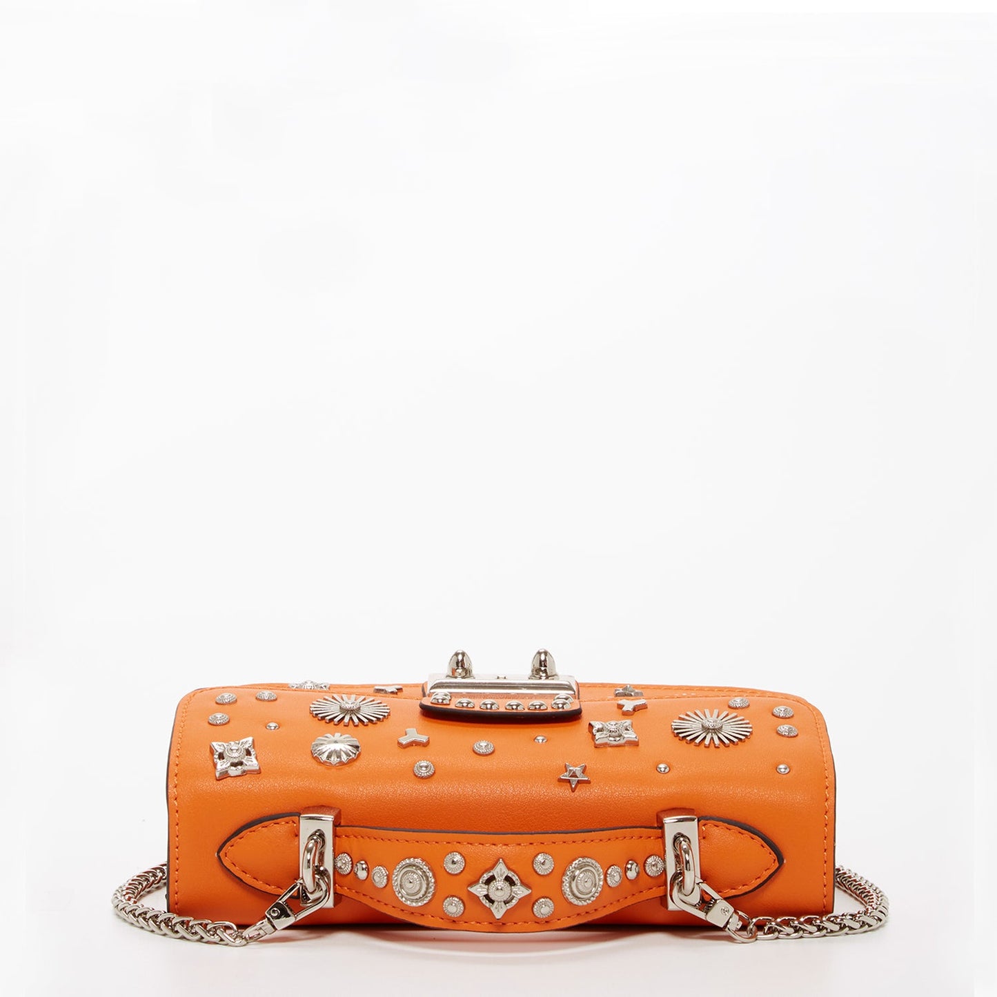 SUSU Studded Small Leather Crossbody Bag Orange Purse Cute Handbag  Women's Handbag