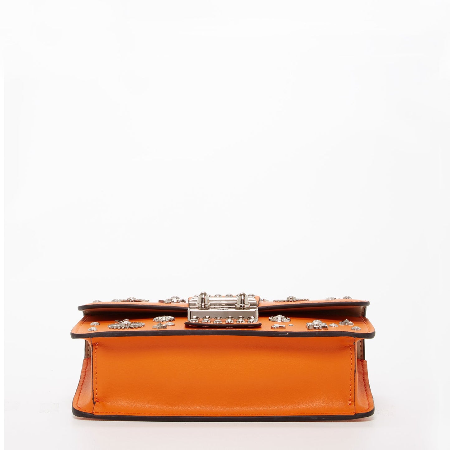 SUSU Studded Small Leather Crossbody Bag Orange Purse Cute Handbag  Women's Handbag