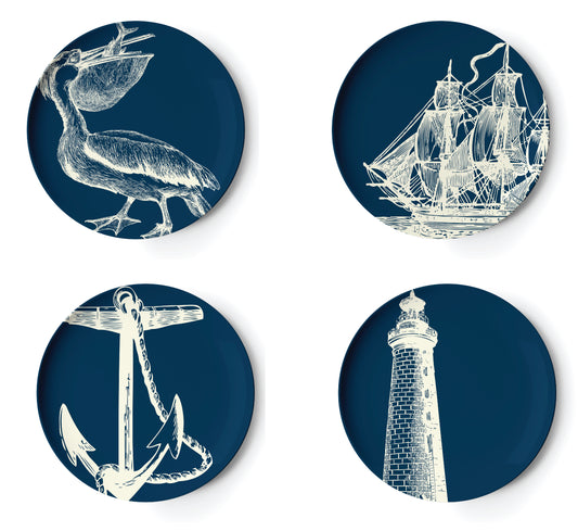Scrimshaw Dinner Plate Set of 4